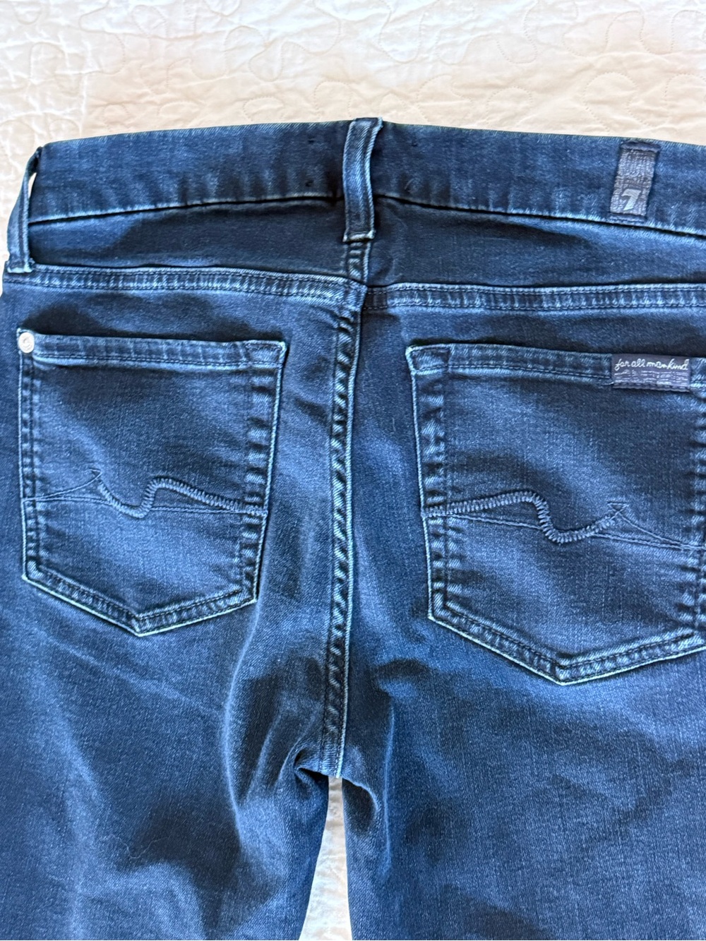 7 for All Mankind Dark Blue Skinny Jeans - Picture 6 of 6
